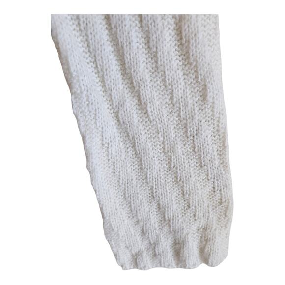 ROMEO & JULIET COUTURE L Cardigan Sweater Cream Ruffle Wool Blend Fairytale 40" - Picture 5 of 9